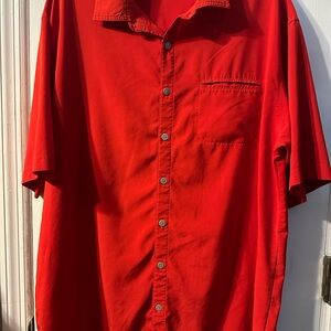 Nike Red Casual Button Down Shirt